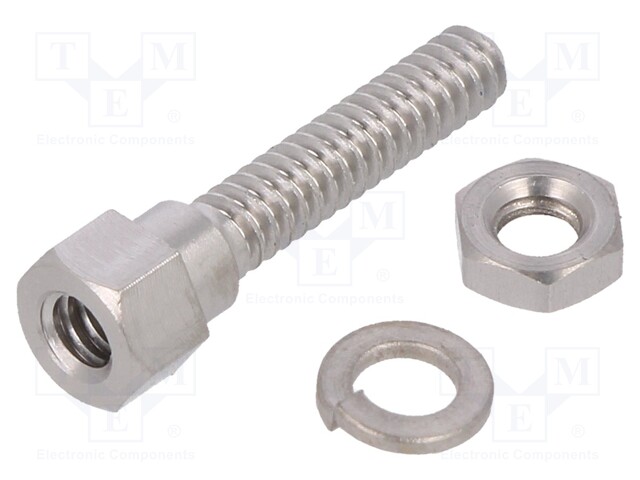 Set of screws for D-Sub; Thread len: 12.7mm; Thread: UNC4-40