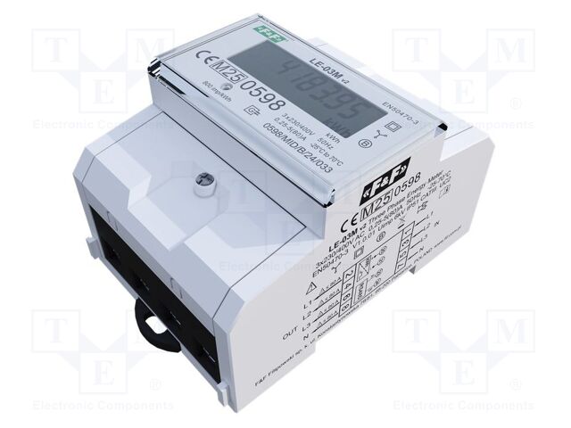 Electric energy meter; digital,mounting; for DIN rail mounting