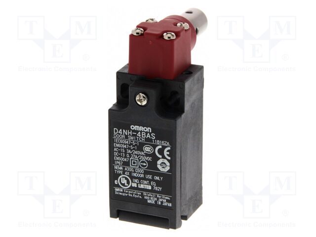 Safety switch: hinged; D4NH; NC x2 + NO; IP67; Electr.connect: M20