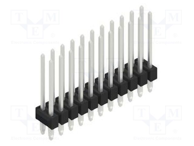 Connector: pin strips; pin header; male; PIN: 22; 2.54mm; THT; 2x11