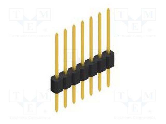 Connector: pin strips; pin header; male; PIN: 7; 1.27mm; THT; 1x7