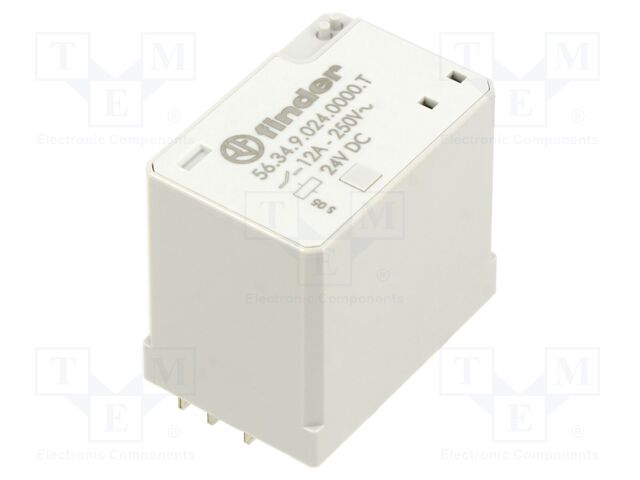 Relay: electromagnetic; 4PDT; Ucoil: 24VDC; 12A/250VAC; 12A/30VDC