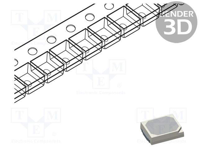 LED; SMD; 2835,PLCC2; red; 25÷40lm; 2.8x3.5x0.65mm; 120°; 1.7÷2.5V