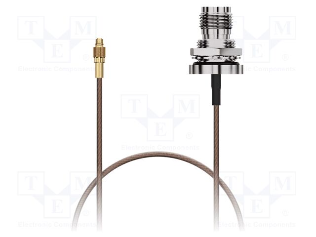 Cable; MMCX male,TNC female; brown; straight,with o-ring seal