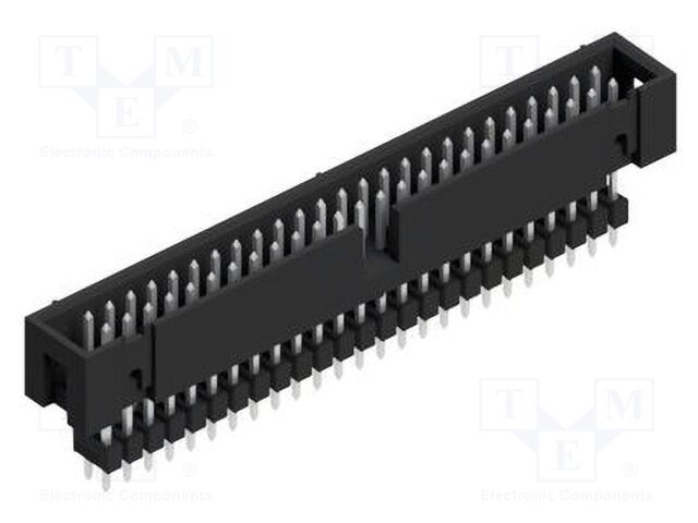 Connector: pin strips; pin header; male; PIN: 50; 2.54mm; THT; 2x25