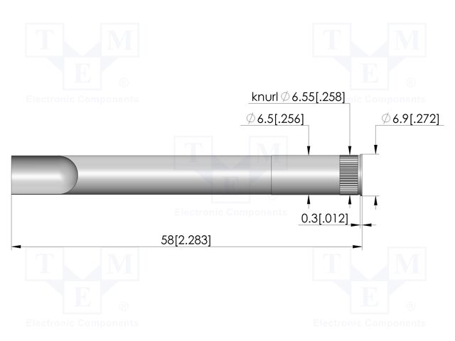 Test probe socket; silver plated; KS-623; soldered; 58mm