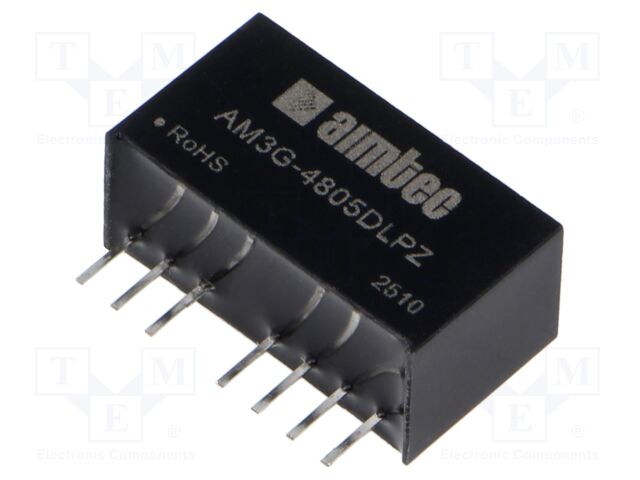Converter: DC/DC; 3W; Uin: 36÷75V; Uout: 5VDC; Uout2: -5VDC; SIP8; THT
