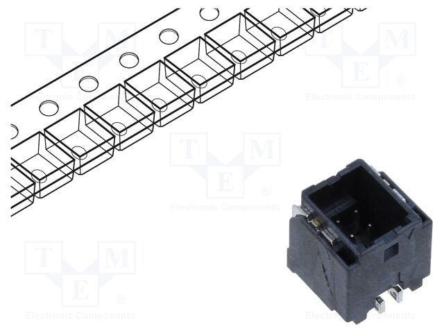 Connector: wire-board; DF51K; vertical; male; on PCBs; socket; SMT