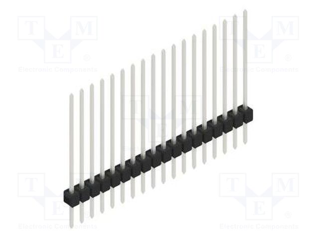 Connector: pin strips; pin header; male; PIN: 18; 2.54mm; THT; 1x18