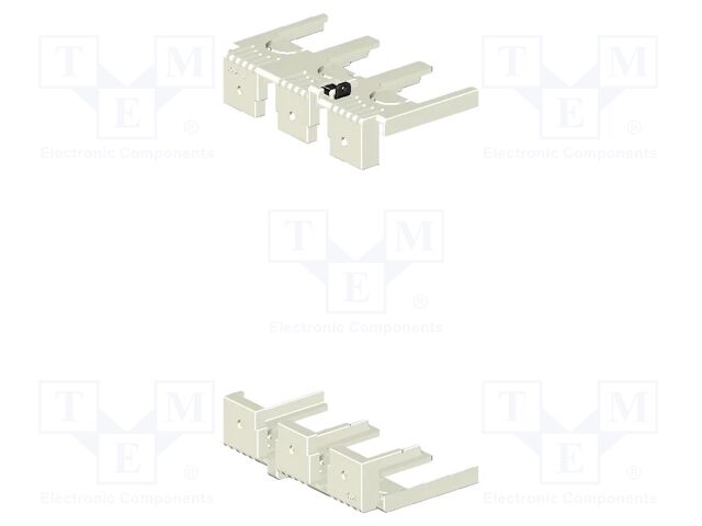 Terminal cover; Poles: 3; outside; with holder