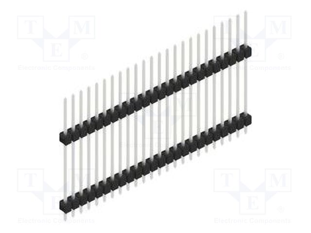 Connector: pin strips; pin header; male; PIN: 24; 2.54mm; THT; 1x24