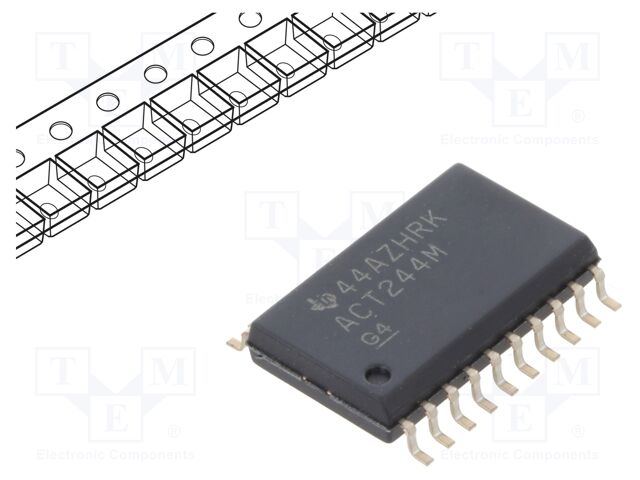 IC: digital; buffer,non-inverting,line driver; Ch: 2; SMD; SO20