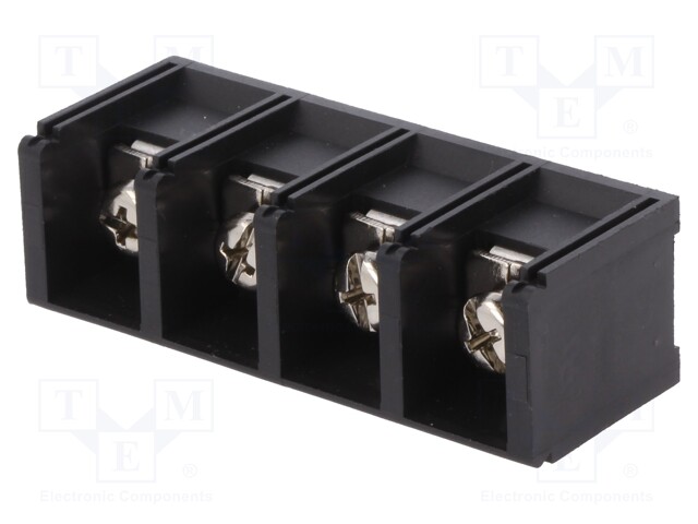 PCB terminal block; straight; 16mm; ways: 4; on PCBs; 6mm2; tinned