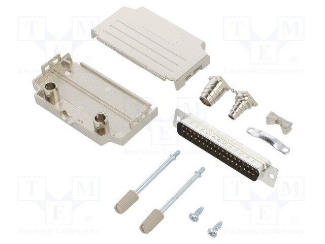 D-Sub; PIN: 37; male; shielded,metalized; straight; soldering