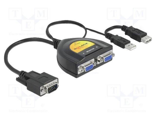 Splitter; QXGA,SVGA,VGA,WXGA,XGA; black; plastic; black