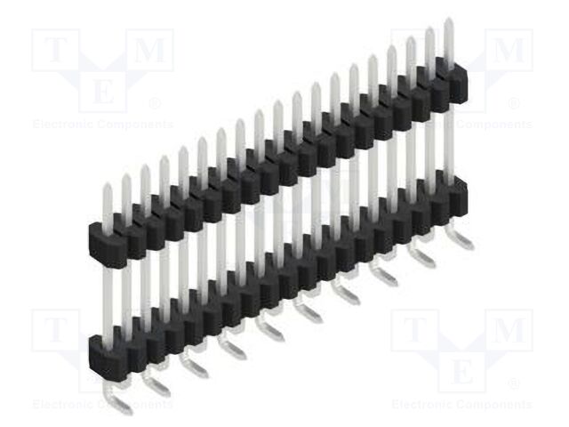 Connector: pin strips; pin header; male; PIN: 19; 1.27mm; SMT; 1x19