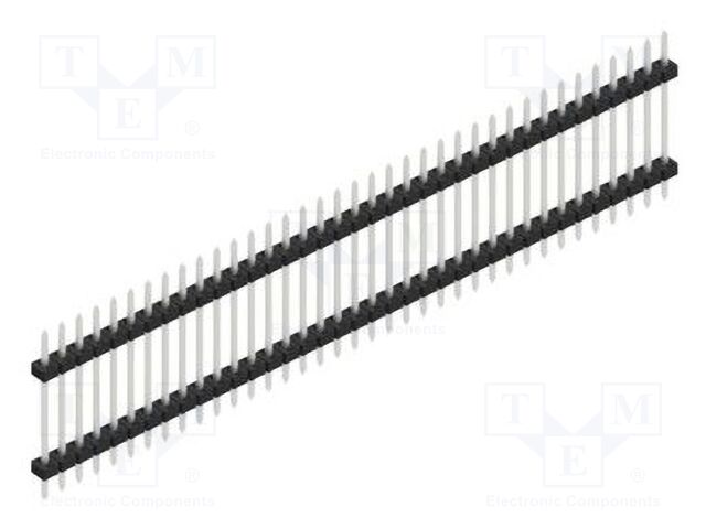 Connector: pin strips; pin header; male; PIN: 37; 2mm; THT; 1x37