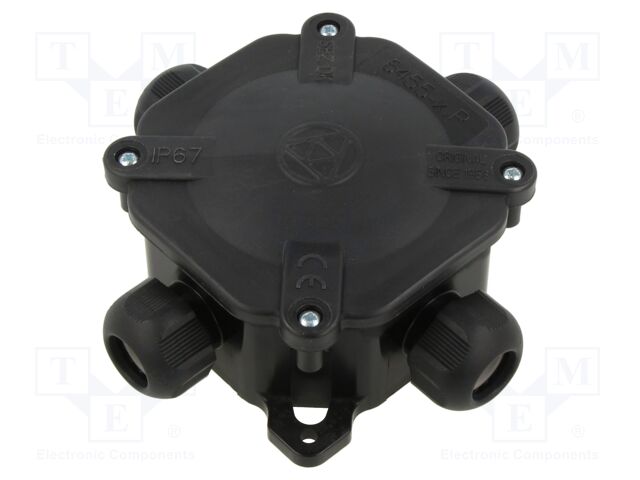 Enclosure: junction box; X: 125mm; Y: 45mm; Z: 125mm; wall mount