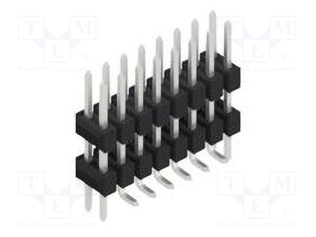 Connector: pin strips; pin header; male; PIN: 16; 2.54mm; SMT; 2x8