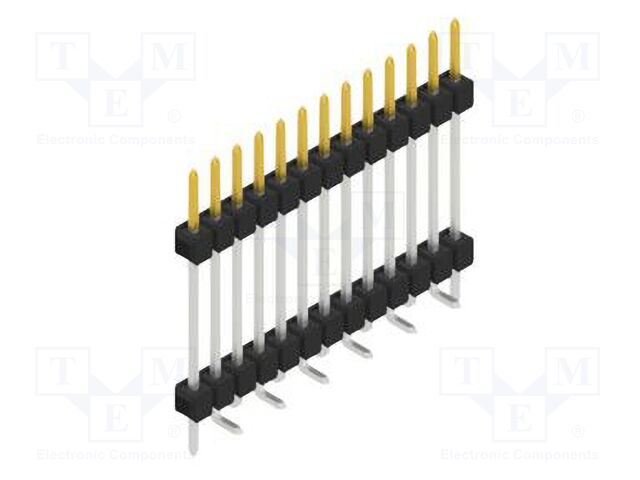 Connector: pin strips; pin header; male; PIN: 13; 2.54mm; SMT; 1x13
