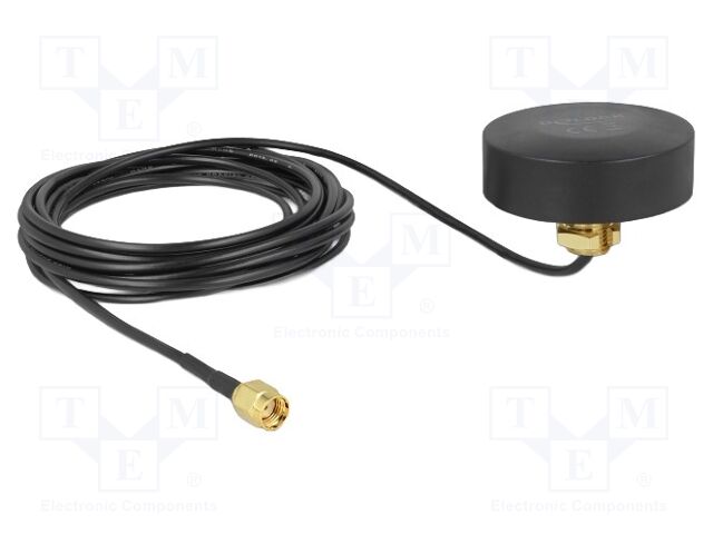 Antenna; WiFi,external; black; RP-SMA; screw; male; 50W; 50Ω; IP65