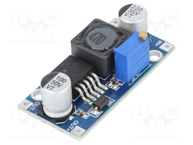 Converter: step up; Uout: 1.25÷35V; Uin: 3.8÷32V; 3A; 80÷94%