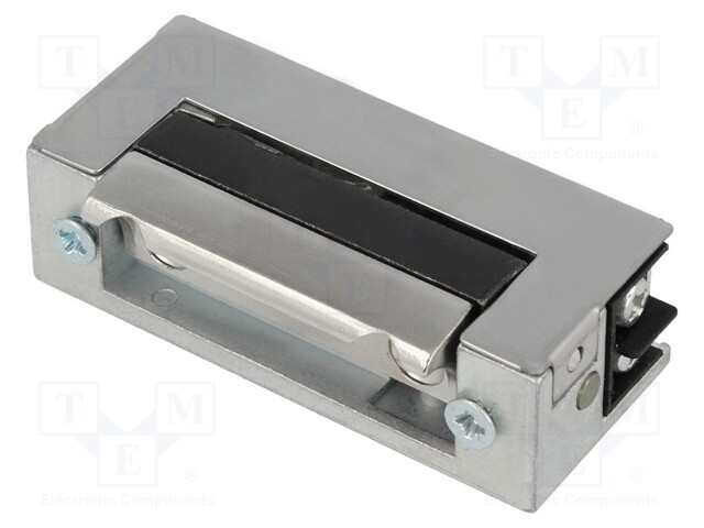 Electromagnetic lock; 10÷14VDC; V: with adjustable hook; H: 67mm