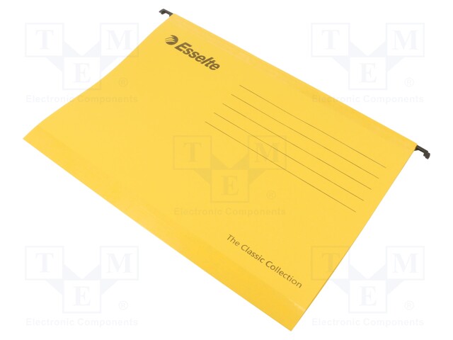 Hanging folder; yellow
