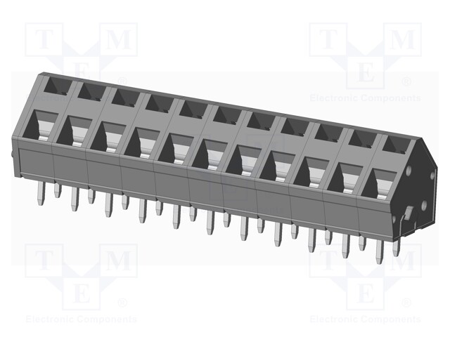 Connector: PCB terminal block; terminal; angled 45°; on PCBs