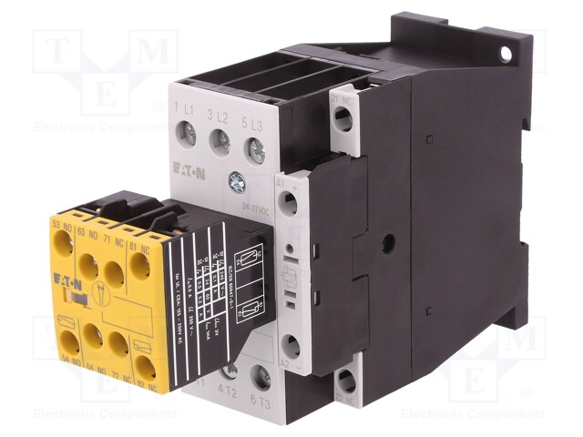 Contactor: 3-pole; NO x3; Auxiliary contacts: NC x2,NO,NO + NC
