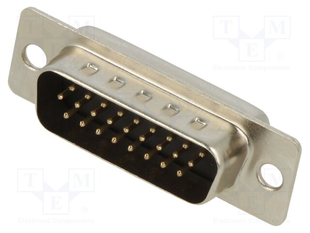 D-Sub HD; PIN: 26; plug; male; for cable; soldering