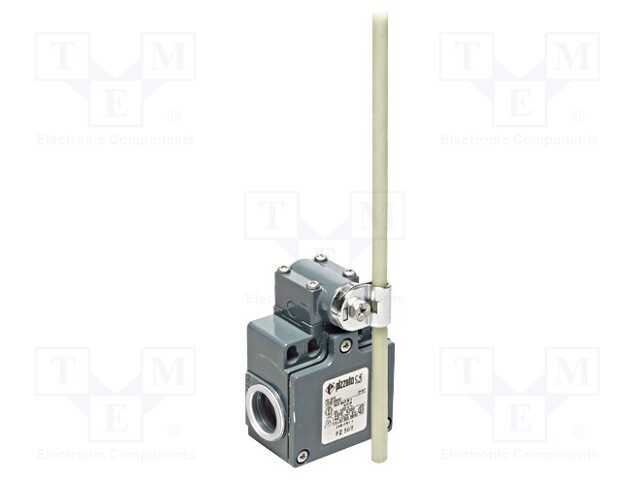 Limit switch; adjustable fiber glass rod, R 19- 189mm; NO + NC