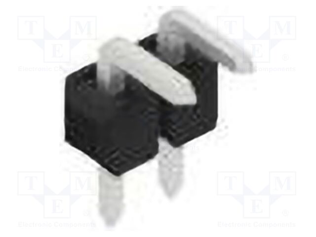 Connector: pin strips; pin header; male; PIN: 2; 2.54mm; THT; 1x2