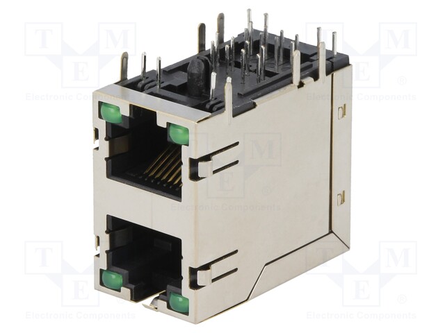 Socket; RJ45; PIN: 8; Cat: 5; shielded; Layout: 8p8c