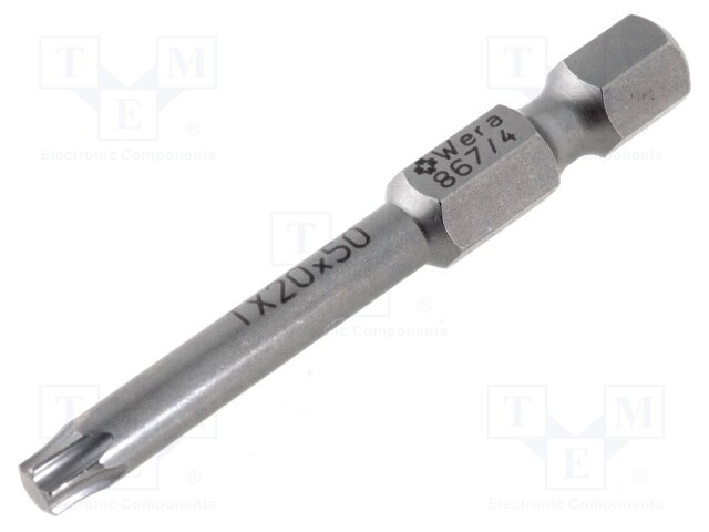 Screwdriver bit; Torx®; TX20; Overall len: 50mm