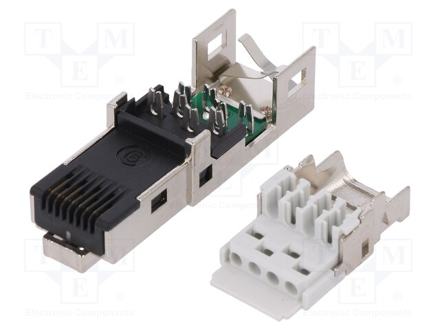 Plug; RJ45; PIN: 8; Cat: 6a,Class EA; shielded; gold-plated