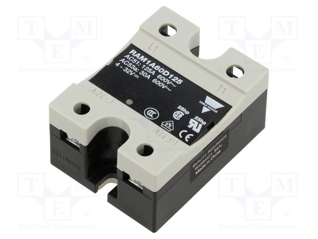 Relay: solid state; Ucntrl: 3÷32VDC; 125A; 42÷660VAC; -40÷80°C