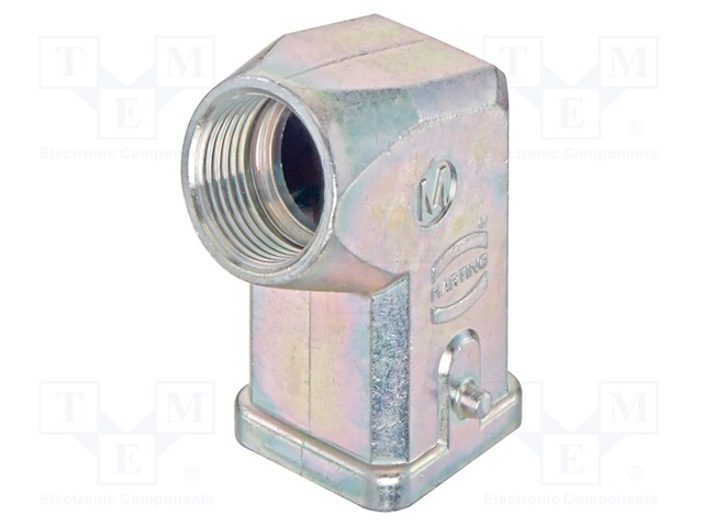 Han 3 EMC HOOD ANGLED ENTRY 2PEGS M20