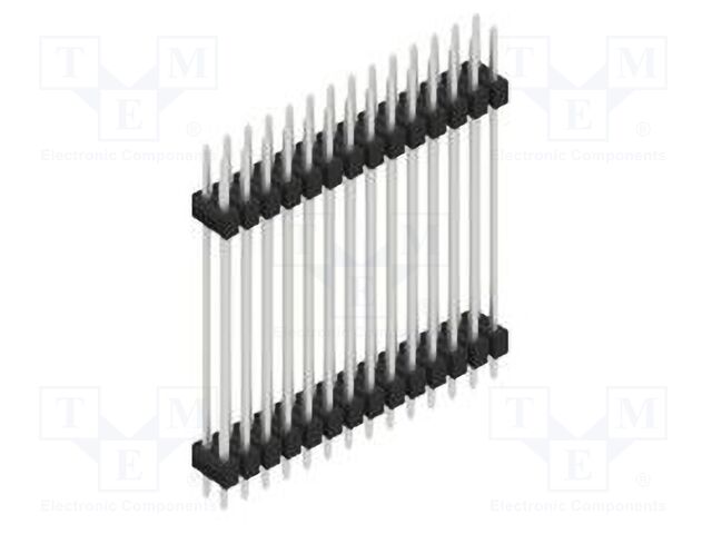 Connector: pin strips; pin header; male; PIN: 28; 2.54mm; THT; 2x14