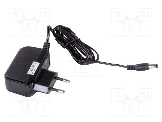 Power supply: switched-mode; 9VDC; 1A; Out: 5,5/2,1; 9W; Plug: EU