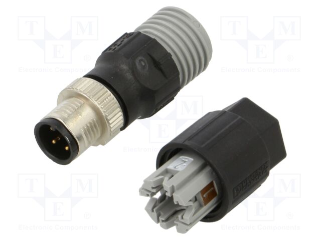 Plug; M12; PIN: 4; male; A code-DeviceNet / CANopen; for cable