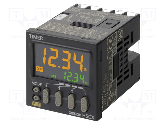 Timer; Range: 0,01s÷9999h; SPDT; 12÷24VDC; DIN,socket,on panel