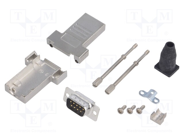 D-Sub; PIN: 9; plug; male; shielded,turned contacts; straight