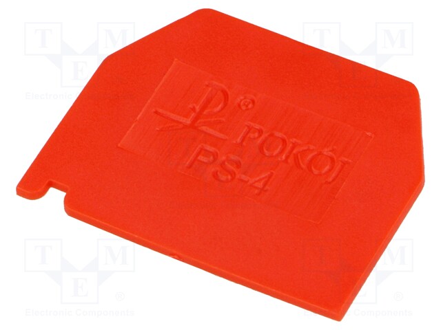 End plate; Application: ZG-G2.5,ZG-G4; red; Width: 1mm; polyamide