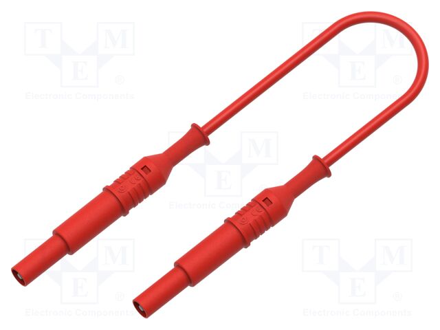 Test lead; 70VDC; 33VAC; 12A; banana plug 4mm,both sides; Len: 1m