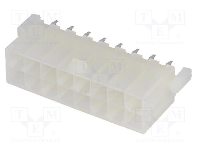 Socket; wire-board; male; MF42; 4.2mm; PIN: 16; THT; PCB snap; 7A