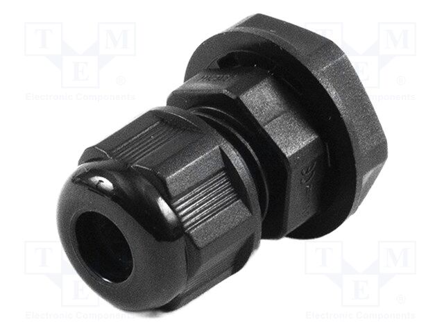Cable gland; PG7; IP68; nylon; UL94V-2; black
