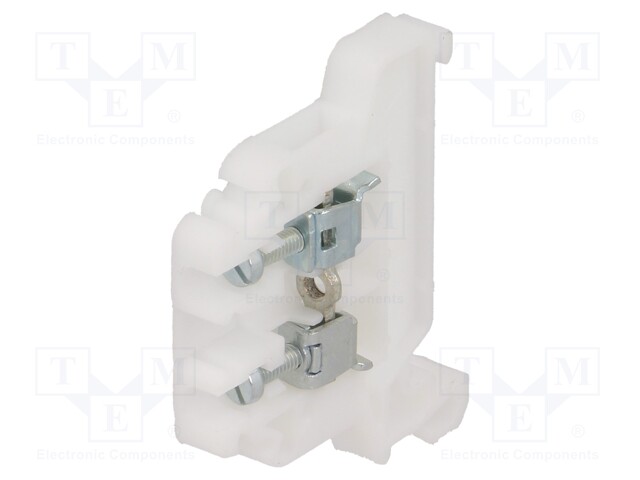 Splice terminal: rail; 0.5÷2.5mm2; ways: 1; terminals: 2; white