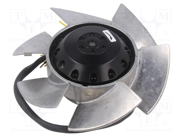 Fan: AC; axial; 230/400VAC; Ø170x64.5mm; ball; 2750rpm; IP44; black