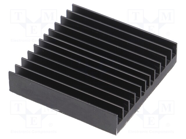 Heatsink: extruded; grilled; black; L: 42.5mm; W: 42.5mm; H: 9.5mm